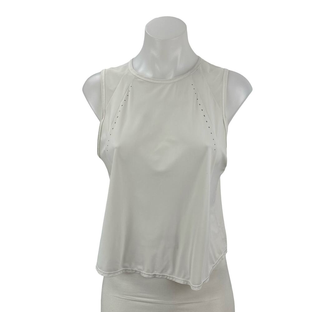 Lululemon Sculpt Women's White Cropped Yoga Running Athletic Tank Top Size S